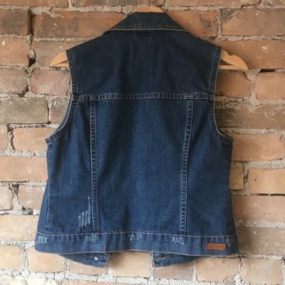 Distressed Denim Vest - Picture 5 of 6